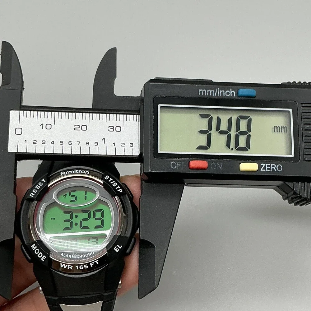 Armitron All Sport 4516975 Boys Watch 35mm Green Digital Black Rubber Alarm